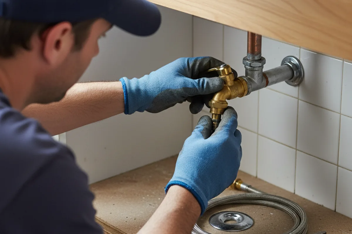 Shutoff valve and fitting work during Emergency Plumbing in Northfield
